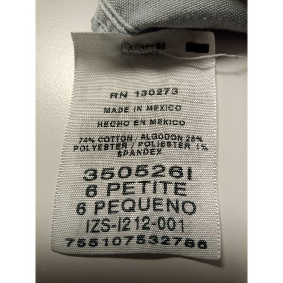 Lee Women's Blue Classic Fit Dark Washed Straight Leg Jeans Size 6 Petite - Picture 4 of 4